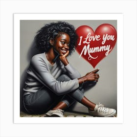 I Love You Mummy 1 Art Print