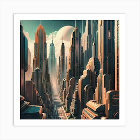 Futuristic City 24 Art Print