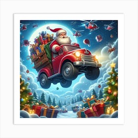 Christmas Santa 2 Art Print