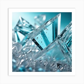 Blue Crystals Art Print