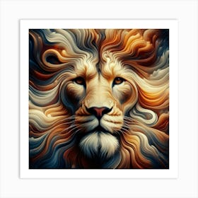 Lion Head - Abstract Art Print