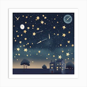 Night Sky With Stars Art Print