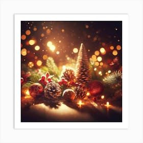 Christmas Background Art Print