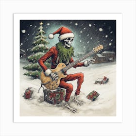 Merry Christmas! Christmas skeleton 28 Art Print