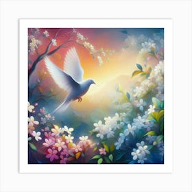 white bird11 Art Print