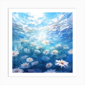 Daisies In The Water 6 Art Print