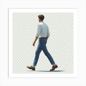 Man Walking 2 Art Print