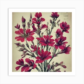 Red Carnations Art Print