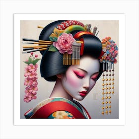 Japan Geisha Visual 66 Art Print