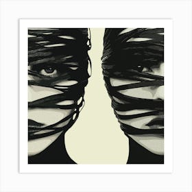 Masked Mystery Dual Wrapped Faces Art Art Print