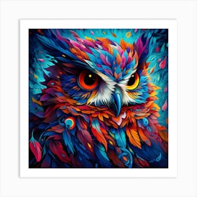 Colorful Owl 6 Art Print