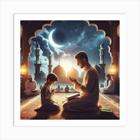 Muslim Prayerلمشاعر الروحانية في رمضان 5 Art Print