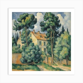 House And Trees Paul Cezanne Art Print 3 Art Print