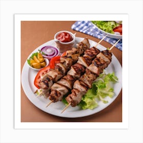 Kebabs On Skewers 2 Art Print