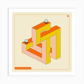 Impossible Geometrics 28 Square Art Print