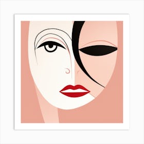 Mask Of A Woman Art Print