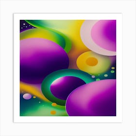 Purple Spheres Art Print