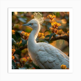 White Egret Art Print