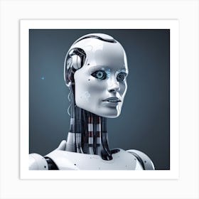 Portrait Of A Robot 10 Art Print