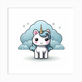 Cute Unicorn 264 Art Print