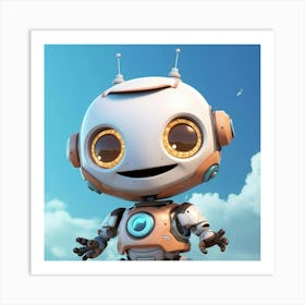 Robot In The Sky 2 Art Print