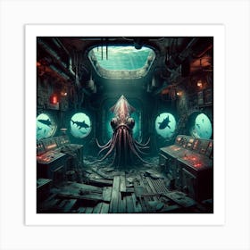 Haunted wreck Art Print