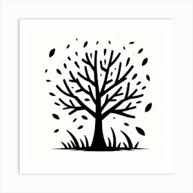 Minimalistic tree 3 Art Print