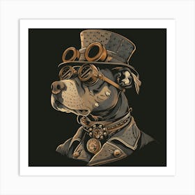 Steampunk Dog 10 Art Print