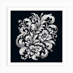 Ornate Floral Design 5 Art Print