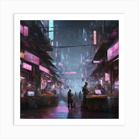 Futuristic City 1 Art Print