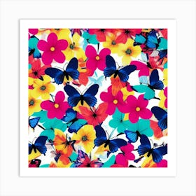 Colorful Butterflies Art Print