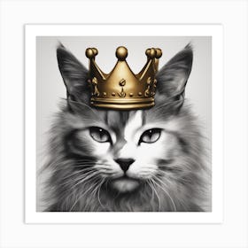 King Cat Art Print