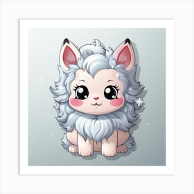 Cute Kawaii Fox Art Print