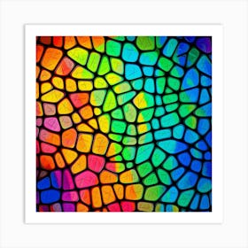 Rainbow Stained Glass 1 Art Print