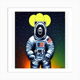 Bear In Space Art Print