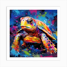 Colorful Turtle 3 Art Print