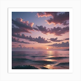 Sunset Over The Ocean 5 Art Print