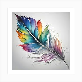 Feather Feather Feather 16 Art Print