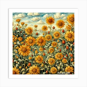 Sunflowers, by Peter Ghetu 2024 Art Print