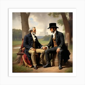 President's Day (George Washington Meets Abraham Lincoln) Art Print