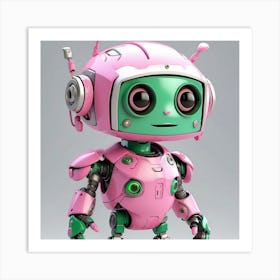 Pink Robot 1 Art Print