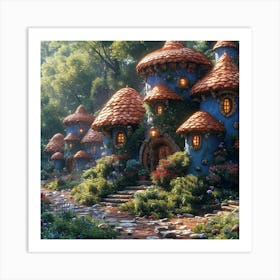 Fairy Houses Art Print