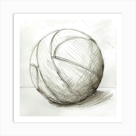 Basketball Ball Art Print