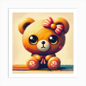 Cute Teddy Bear 1 Art Print