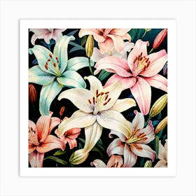 Lilies 6 Art Print