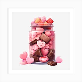 Valentine'S Day Candy Jar 6 Art Print