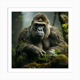 Gorilla In The Forest Art Print