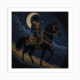 Man On Horseback Art Print