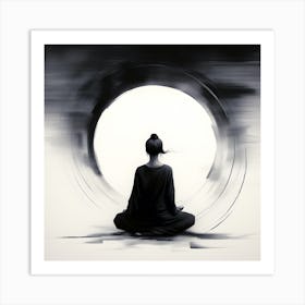 Women Meditating Abstracts By Csaba Fikker 9 Art Print