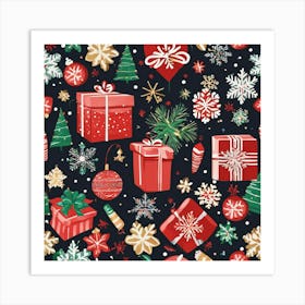 Christmas Background Art Print